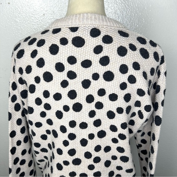 MADEWELL Leopard Dot Wool Blend Pullover Sweater Flare Sleeve Size XS NWT - Picture 8 of 14